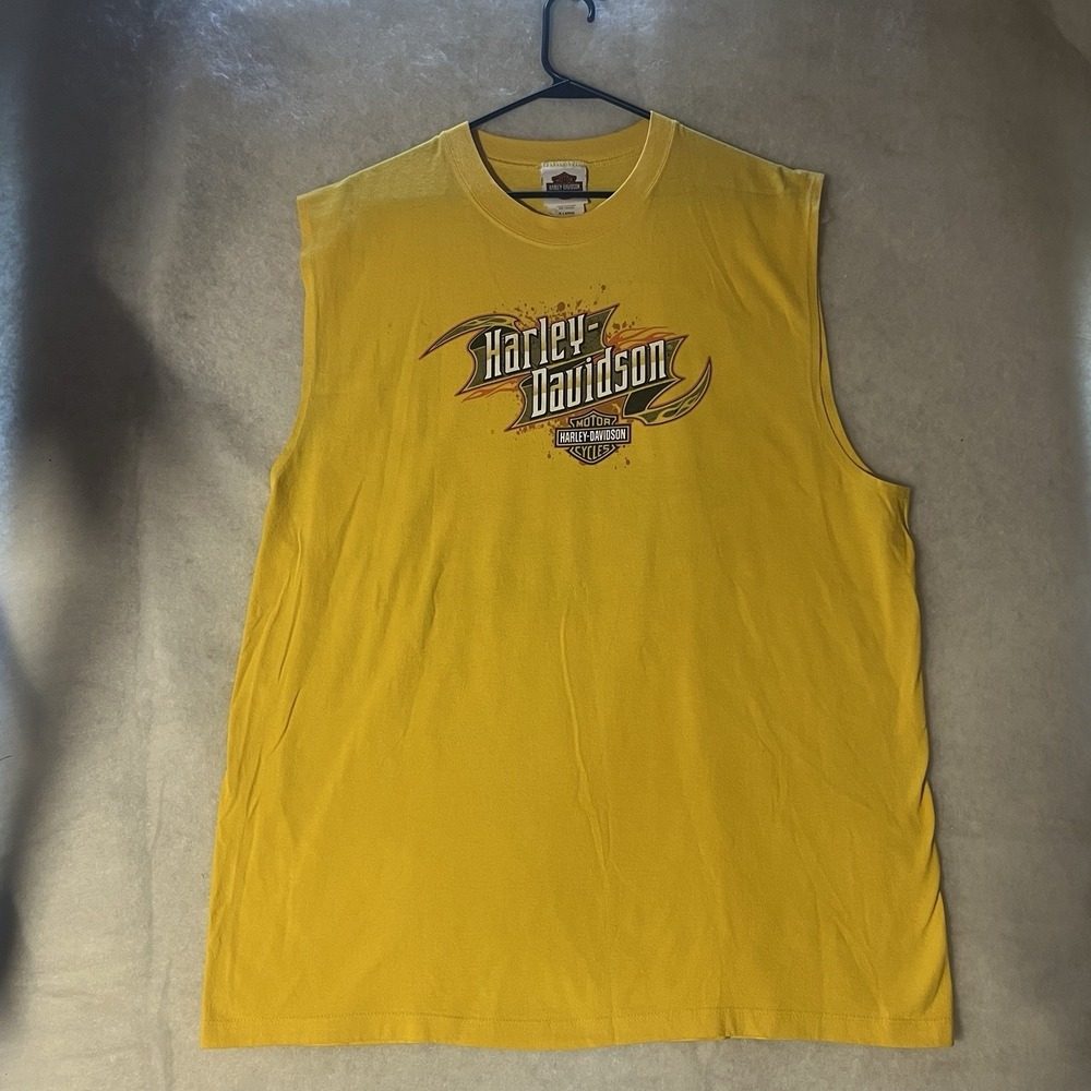 Harley Davidson Sleeveless Shirt Size XL Nees Galesburg Illinois Made In USA
